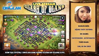 clash of clans, coc, onclan, live stream