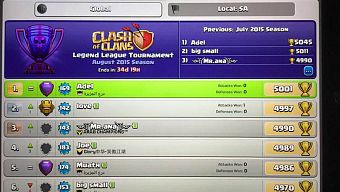clash of clans, android, ios, coc, top 1, super cell, league, legend league tournaent, july 2015 season, game thu coc