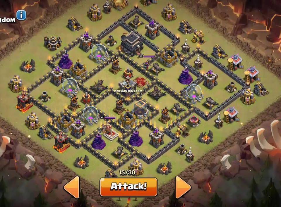 Mẫu base link TH9 bay cup huyền thoại  Clash of Clans copy link base