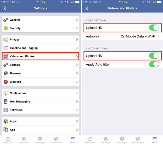Hướng dẫn upload ảnh và video chất lượng cao lên Facebook trên iOS