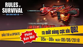 android, ios, update, sinh tồn, battle royale, game sinh tồn mobile, rules of survival, ros, ros mobile, rosm, qbz