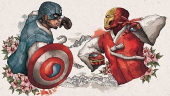 siêu anh hùng, siêu anh hùng marvel, thế giới siêu anh hùng, nhân vật siêu anh hùng, oppa hàn quốc, siêu anh hùng hóa thân thành oppa hàn quố, tranh vẽ siêu anh hùng