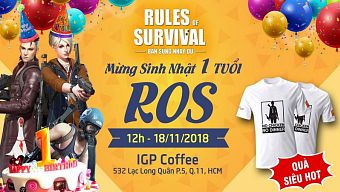 android, ios, offline, esport, sinh nhật, esports, sinh tồn, battle royale, game sinh tồn mobile, rules of survival, ros mobile, rules of survival mobile, update rules of survival, rosm, rmc, bắn súng nhảy dù, chiến dịch sinh tồn, dsr-1, cập nhật rules of survival, sinh nhật rules of survival, sinh nhật ros