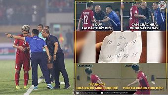 top game hot 2018, aff cup 2018, ảnh chế mật thư, mật thư park hang seo, ảnh chế mật thư của hlv park, ảnh chế mật thư park hang seo, bóng đá việt nam, việt nam - campuchia aff cup