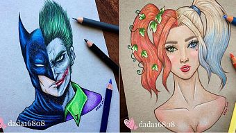 hoạt hình, nhân vật hoạt hình, vẽ mashup nhân vật, vẽ nhân vật hoạt hình, tranh vẽ nhân vật hoạt hình, kết hợp nhân vật, tranh cẽ nhân vật, họa sĩ dada, nữ họa sĩ trẻ, nữ họa sẽ dada