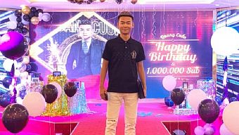 streamer, quang cuốn, streamer quang cuốn, nam streamer quang cuốn, sinh nhật quang cuốn, quang cuốn đạt 1 triệu sub, quang cuốn tổ chức tiệc sinh nhật