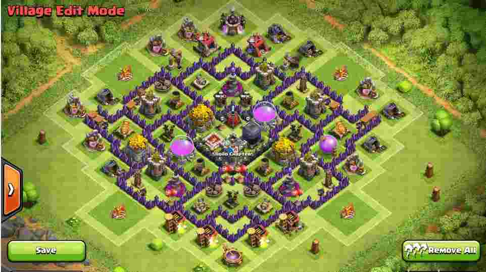 Tip] Clash Of Clans - Farm Base Hall 8 Chống Combo Giant Barcher Hiệu Quả