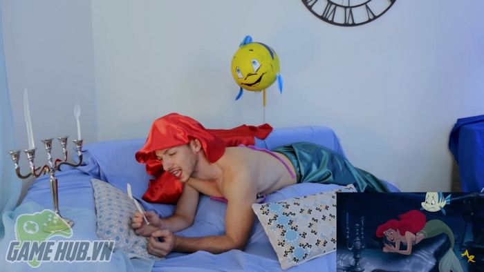 Photo of Cười không nhặt được mồm với clip cosplay “Nàng tiên cá” cực bựa của chàng trai Pháp