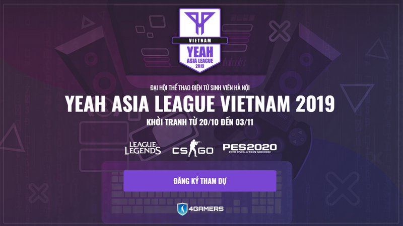 Photo of Khởi tranh giải đấu YEAH Asia League Vietnam 2019 bắt đầu từ 20/10