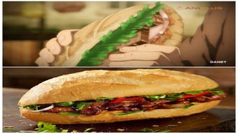 pho, attack on titan, inuyasha, ẩm thực việt trong anime và manga, ẩm thực việt trong anime, ẩm thực việt, nem ran, blood+, banh mi, bánh mì