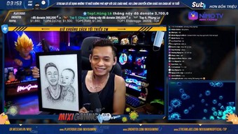 tranh, streamer, mixigaming, fanmade, độ mixi