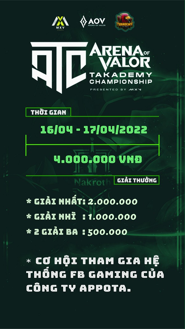 AOV Takademy Championship - Giải đấu Liên Quân siêu khủng dành cho sinh viên