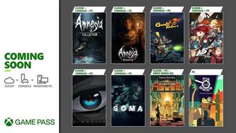 soma, xbox game pass, persona 5 royal, amnesia: rebirth, gunfire reborn, a plague tale: requiem, xbox game, phantom abyss, amnesia: collection