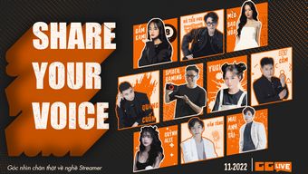 yugi, livestream, streamer, quang cuốn, hà tiều phu, blv văn tùng, shareyourvoice, gg live, gấm kami, quỳnh alee, gglive, share your voice, duy còm, mai anh tài, mèo sao hỏa, spider gaming