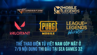 esports, crossfire, thể thao điện tử, pubg mobile, mobile legends bang bang, valorant, viresa, sea games 32, league of legends wildrift